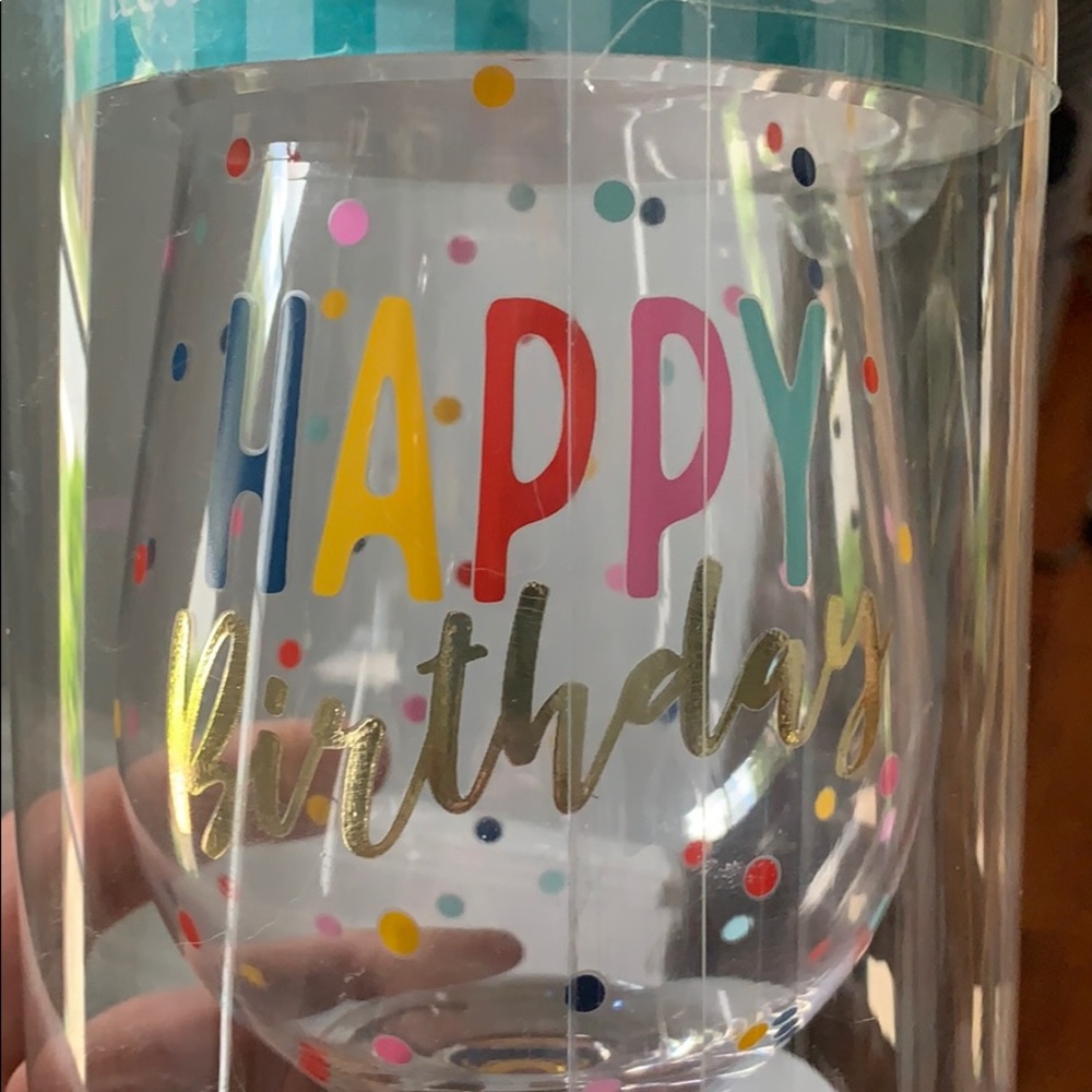 Hand painted wine glass